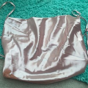 SHEIN- silk tie-strap scoop tank top